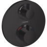Смеситель для душа Hansgrohe Ecostat S 15758670 с термостатом черный матовый