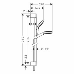 Душевой гарнитур Hansgrohe Crometta 26536400