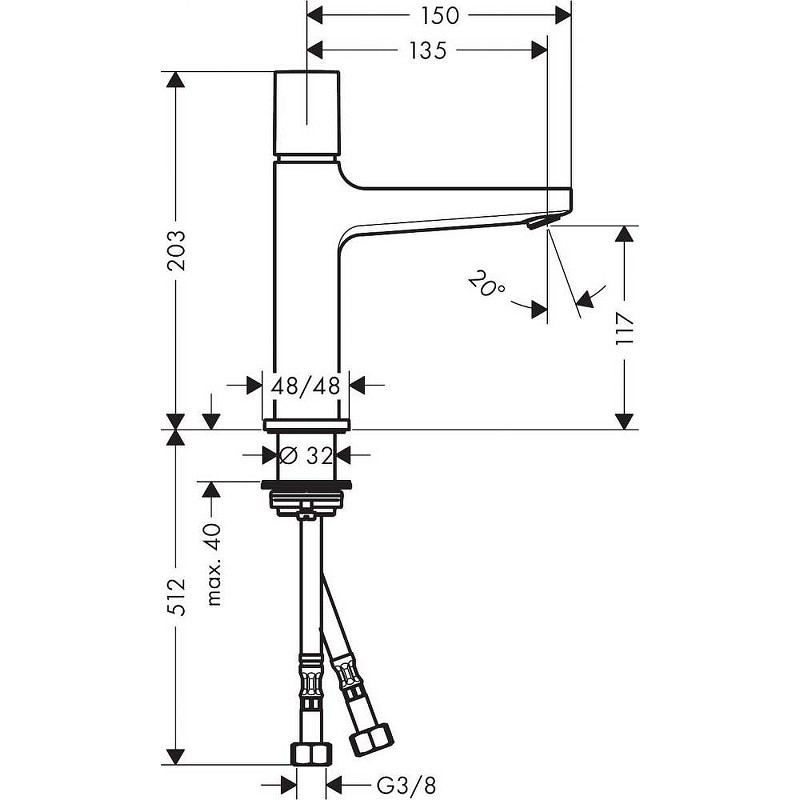 Смеситель для раковины Hansgrohe Metropol Select 32571000 Хром