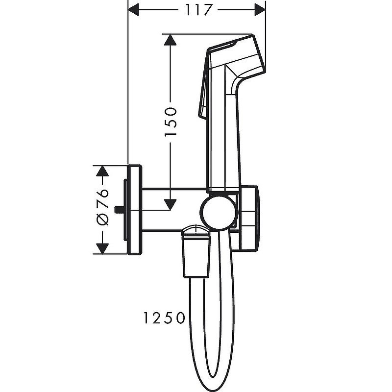 Гигиенический душ Hansgrohe Bidette 29232000
