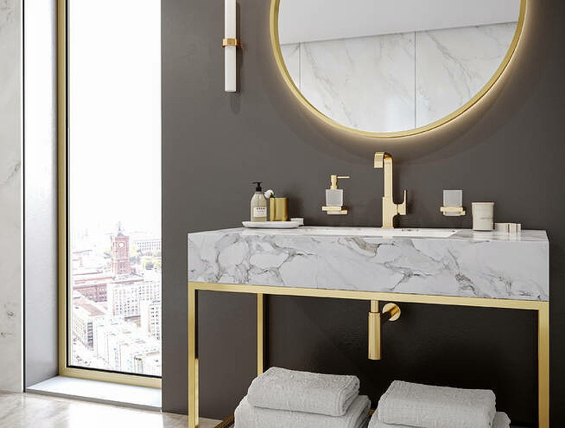 Дозатор для жидкого мыла Hansgrohe AddStoris 41745990 Полированное золото