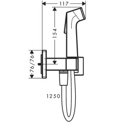 Гигиенический душ Hansgrohe Bidette 29233000 Хром