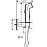 Гигиенический душ Hansgrohe Bidette 29233670 черный матовый