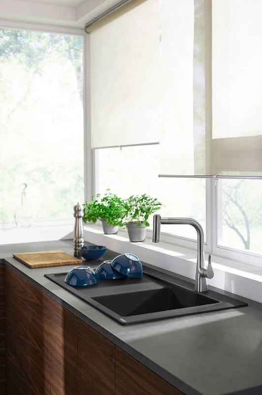 Смеситель для кухни Hansgrohe Metris Select M71 14834000 Хром Хром