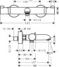 Смеситель для ванны Hansgrohe Ecostat Comfort 13114140 с термостатом Шлифованная бронза