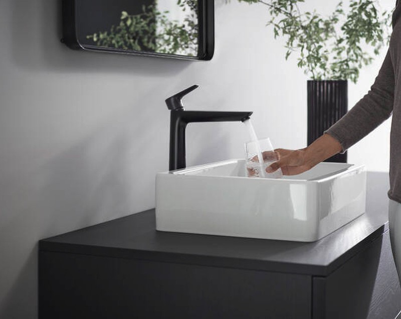 Смеситель для раковины Hansgrohe Talis E 71716670 черный матовый