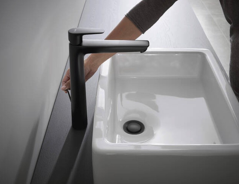 Смеситель для раковины Hansgrohe Talis E 71716670 черный матовый