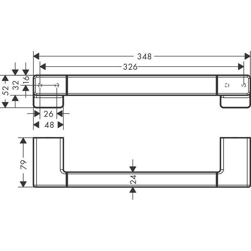 Поручень Hansgrohe AddStoris 41744140 Шлифованная бронза