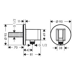 Шланговое подключение Hansgrohe FixFit S 26888700 Белое матовое