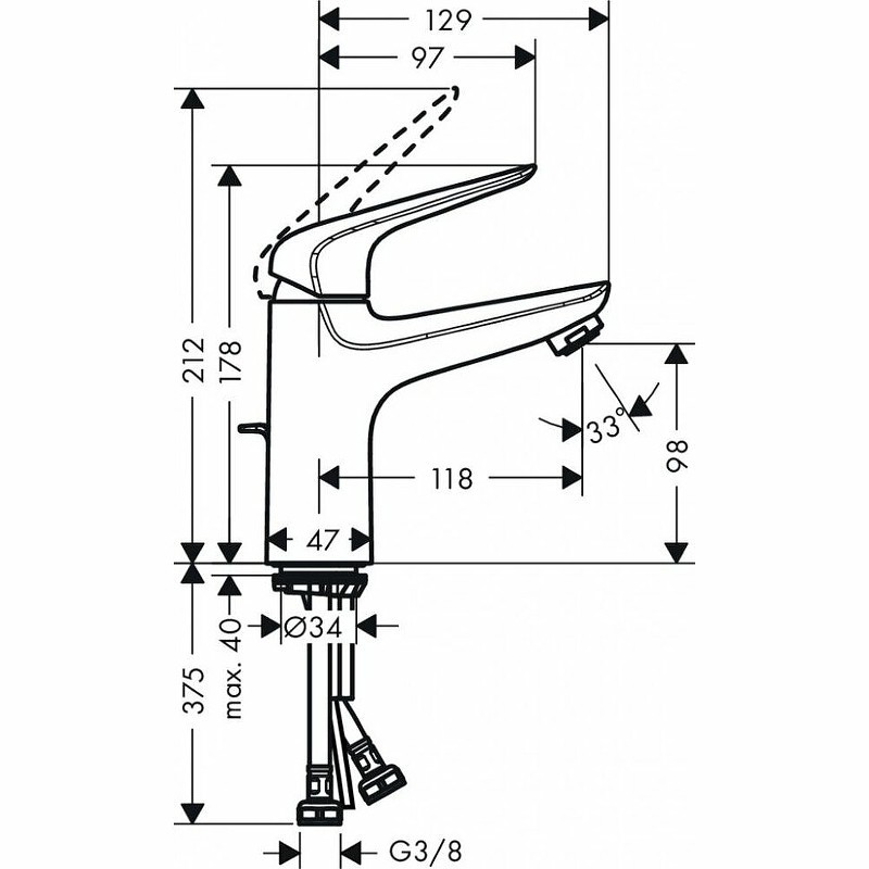 Смеситель для раковины Hansgrohe Novus 71030000 Хром