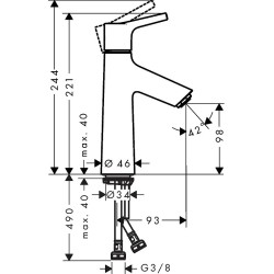 Смеситель для раковины Hansgrohe Talis S 72023000 Хром Хром