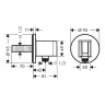 Шланговое подключение Hansgrohe FixFit S 26888670 Черное матовое