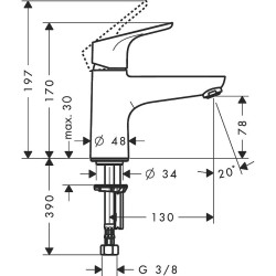 Смеситель для раковины Hansgrohe Focus 31931000 Хром