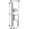 Смеситель для душа Hansgrohe Rebris S 72449000 Хром