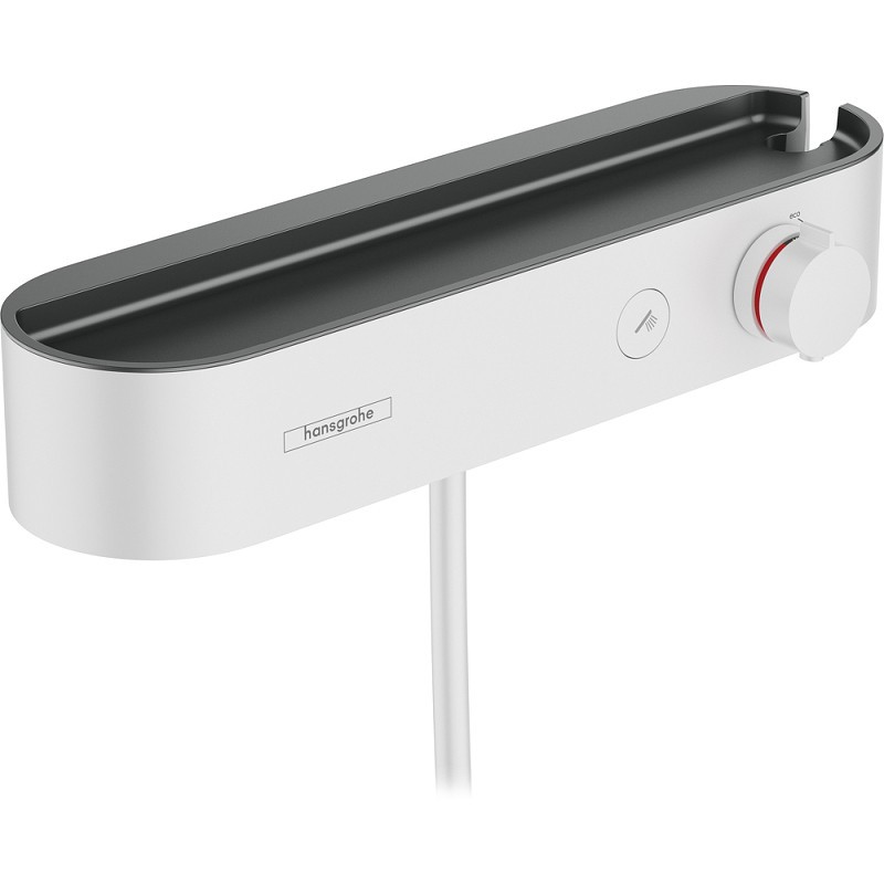 Смеситель для душа Hansgrohe ShowerTabletSelect 400 24360700 с термостатом белый матовый