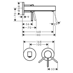 Смеситель для раковины Hansgrohe Finoris 76051000 Хром
