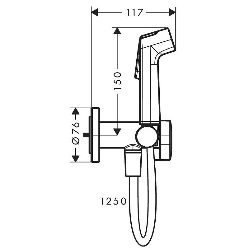 Гигиенический душ Hansgrohe Set HG Bidette 29232000S Хром