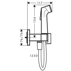 Гигиенический душ Hansgrohe Set HG Bidette 29233670S черный матовый