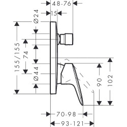 Смеситель для душа Hansgrohe Logis 71405000 Хром