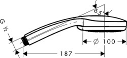 Ручной душ Hansgrohe Croma 28535000 Хром
