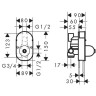 Смеситель для душа Hansgrohe Set HG Rebris E 72459670S черный матовый