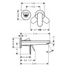 Смеситель для раковины Hansgrohe Rebris S 72528670 черный матовый