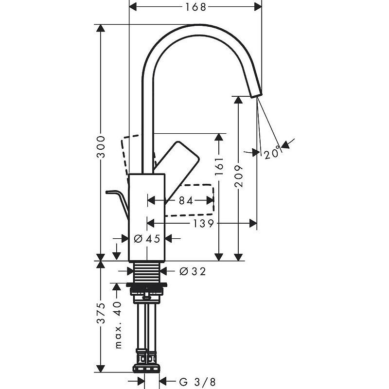 Смеситель для раковины Hansgrohe Vivenis 75030700