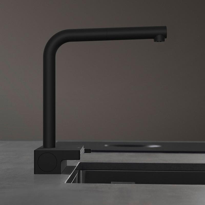 Смеситель для кухни Hansgrohe Aquno Select M81 2jet sBox 73830670 черный матовый