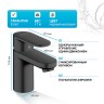 Смеситель для раковины Hansgrohe Vernis Blend 71551670 черный матовый