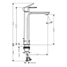 Смеситель для раковины Hansgrohe Rebris E 72581670 черный матовый