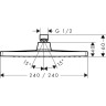 Верхний душ Hansgrohe Crometta E 240 1jet 26726670 черный матовый