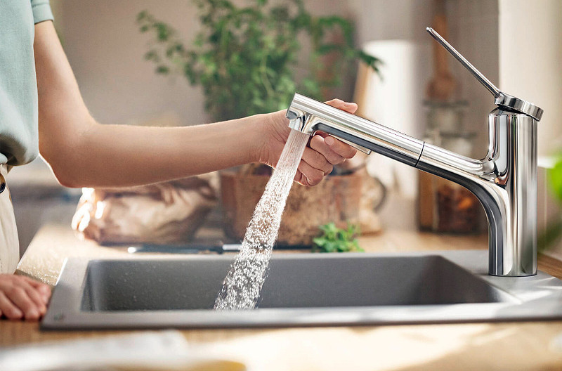 Смеситель для кухни Hansgrohe Zesis M33 2jet sBox lite 74803000 Хром