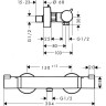 Смеситель для душа Hansgrohe Ecostat Comfort 13116000 с термостатом Хром