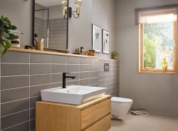 Смеситель для раковины Hansgrohe Rebris E 72560670 черный матовый