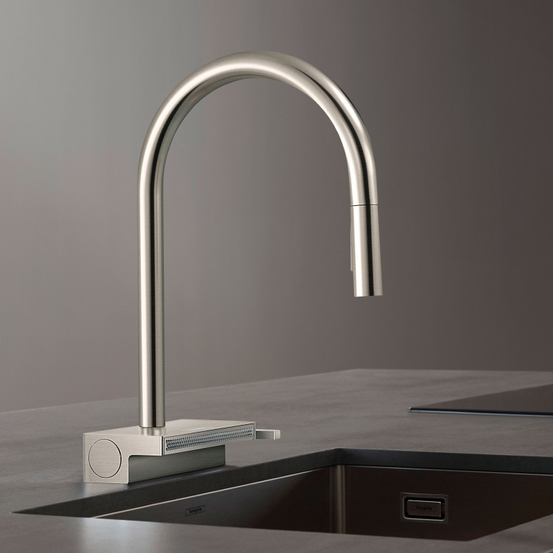 Смеситель для кухни Hansgrohe Aquno Select M81 73831800 Сталь