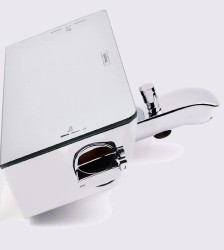 Смеситель для ванны Hansgrohe Ecostat Select 13141400 с термостатом Хром Белый
