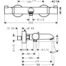 Смеситель для ванны Hansgrohe Ecostat Comfort 13114700 с термостатом белый матовый