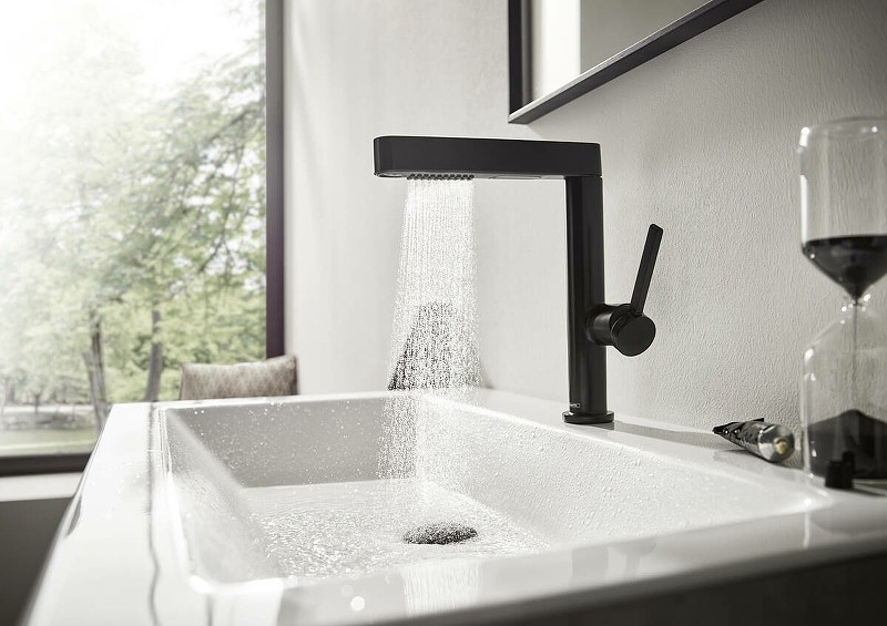 Смеситель для раковины Hansgrohe Finoris 76063670 черный матовый