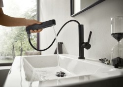 Смеситель для раковины Hansgrohe Finoris 76063670 черный матовый