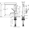 Смеситель для раковины Hansgrohe Finoris 76063670 черный матовый