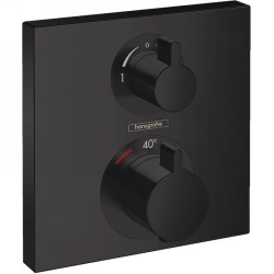 Смеситель для душа Hansgrohe Ecostat Square 15714670 с термостатом черный матовый
