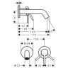 Смеситель для раковины Hansgrohe Tecturis S 73350700 белый матовый