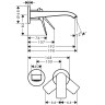 Смеситель для раковины Hansgrohe Vivenis 75050670 черный матовый