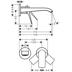 Смеситель для раковины Hansgrohe Vivenis 75050670 черный матовый