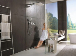 Смеситель для душа Hansgrohe RainSelect 15356400 c термостатом Белый Хром