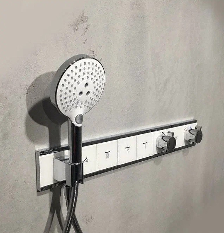 Смеситель для душа Hansgrohe RainSelect 15357400 с термостатом Белый Хром
