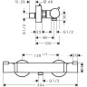 Смеситель для душа Hansgrohe Ecostat 13116140 с термостатом Шлифованная бронза