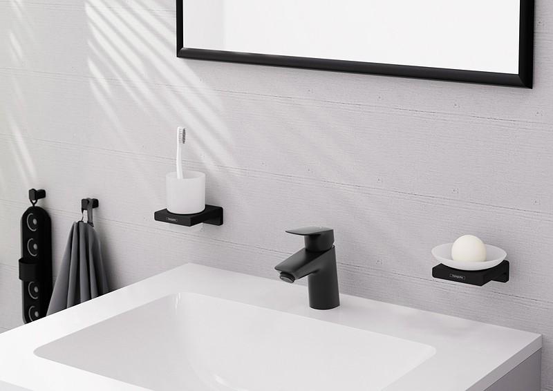 Смеситель для раковины Hansgrohe Logis 71077670 черный матовый