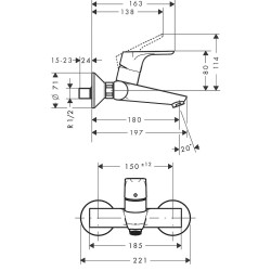 Смеситель для раковины Hansgrohe Focus 31923000 Хром
