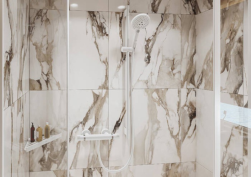 Смеситель для душа Hansgrohe Ecostat Comfort 13116700 с термостатом белый матовый